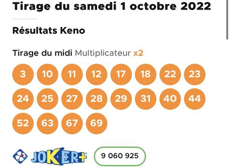 keno midi resultat